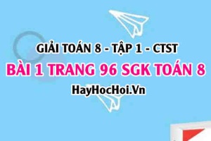 Giải bài 1 trang 96 Toán 8 Tập 1 SGK Chân trời sáng tạo